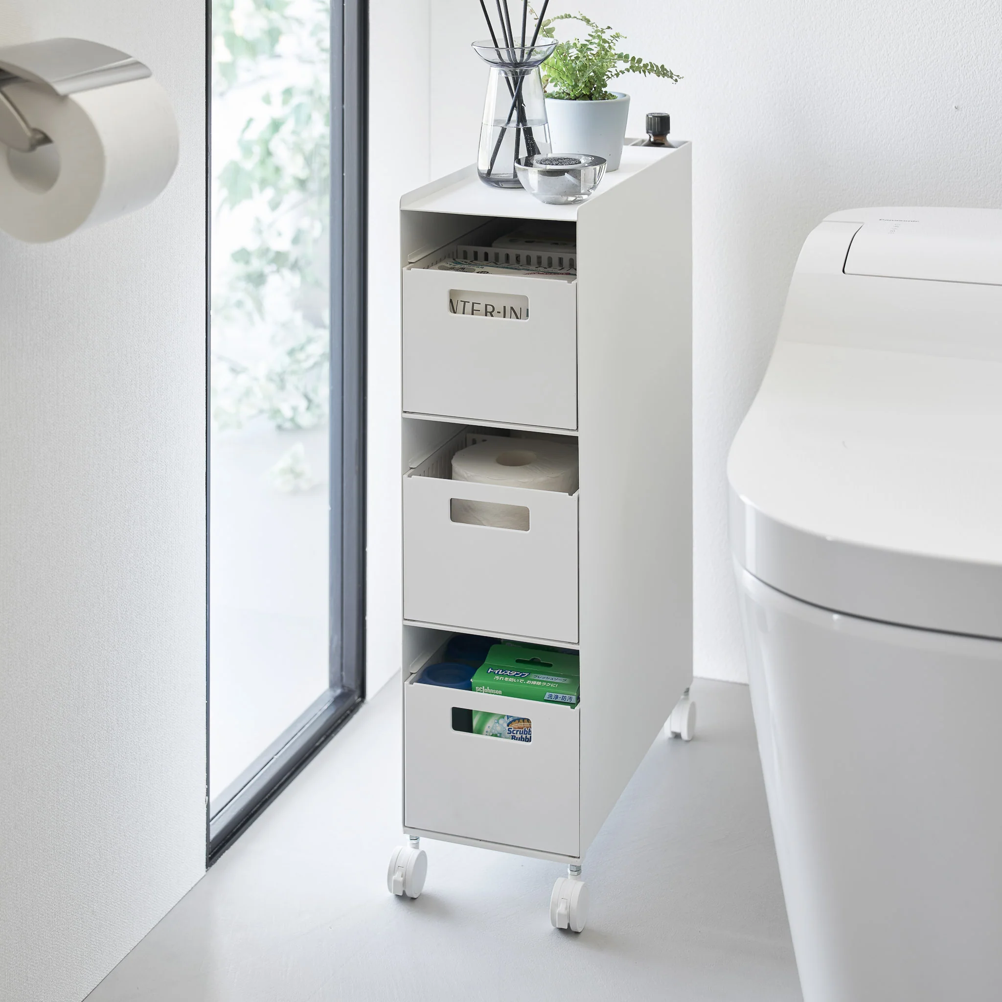 3-Tiered Storage Basket Stand with Casters - Image 12