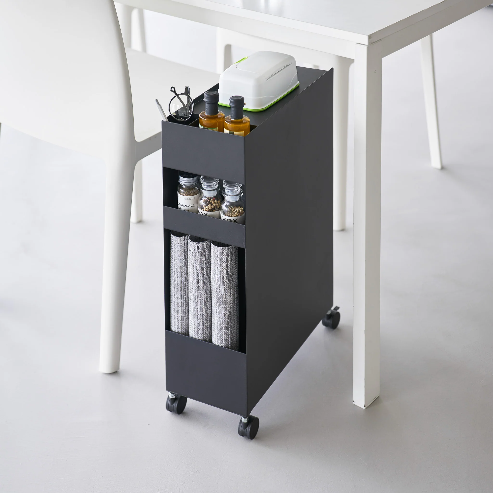3-Tiered Storage Basket Stand with Casters - Image 17