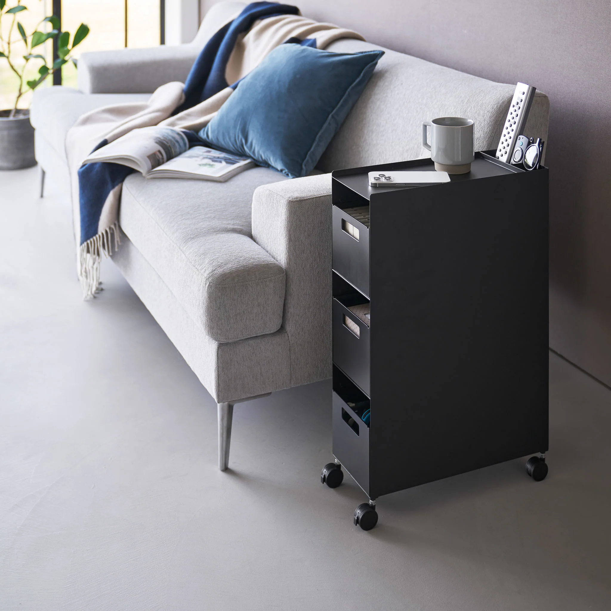 3-Tiered Storage Basket Stand with Casters - Image 19