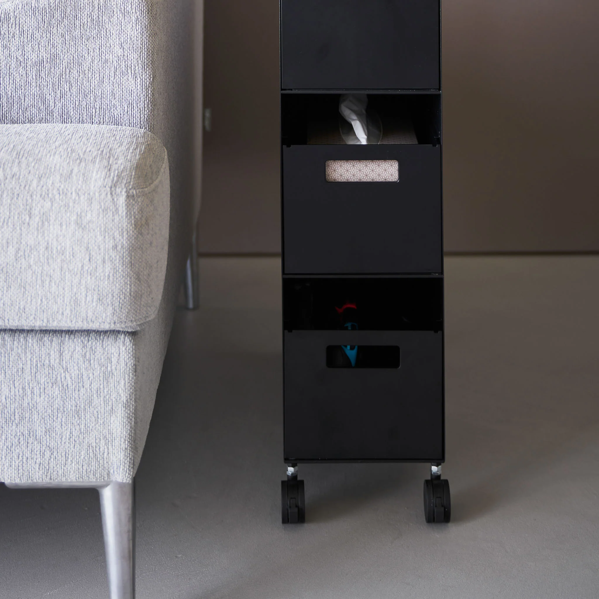 3-Tiered Storage Basket Stand with Casters - Image 20