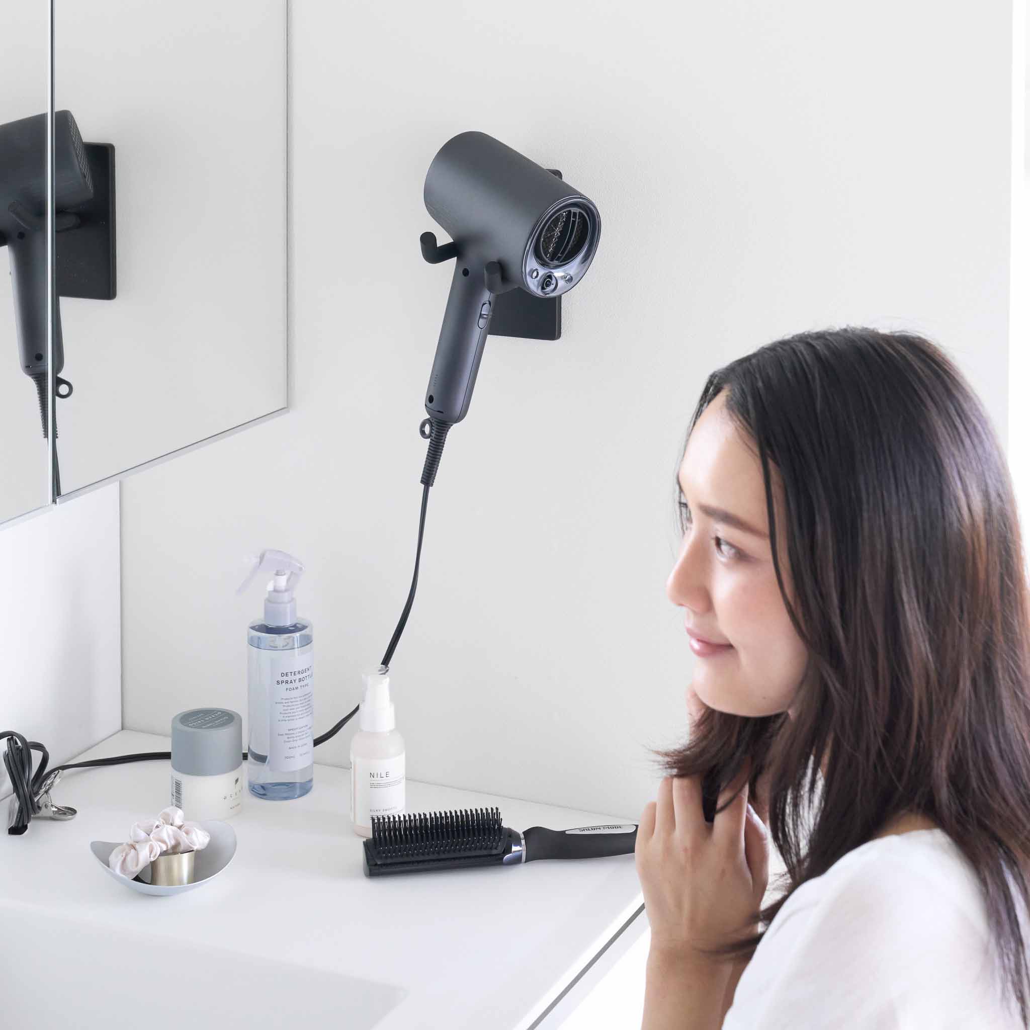 Adjustable Wall-Mounted Hair Dryer Holder - Image 13