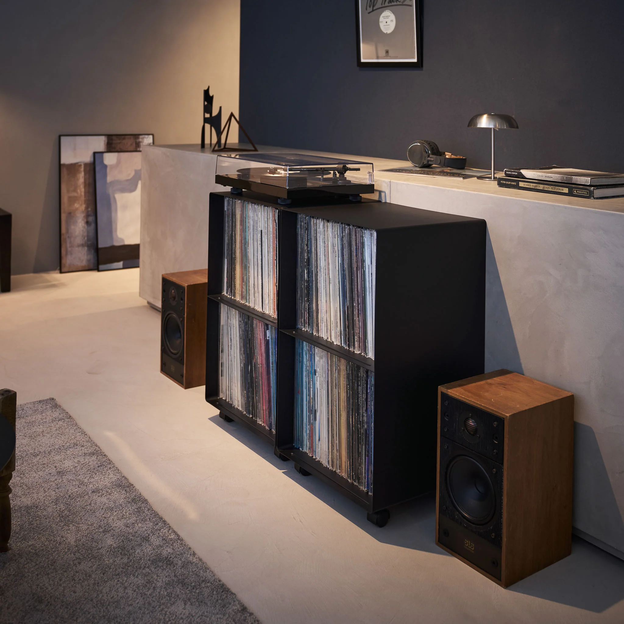 2-Tiered Record Rack with Casters - Image 14