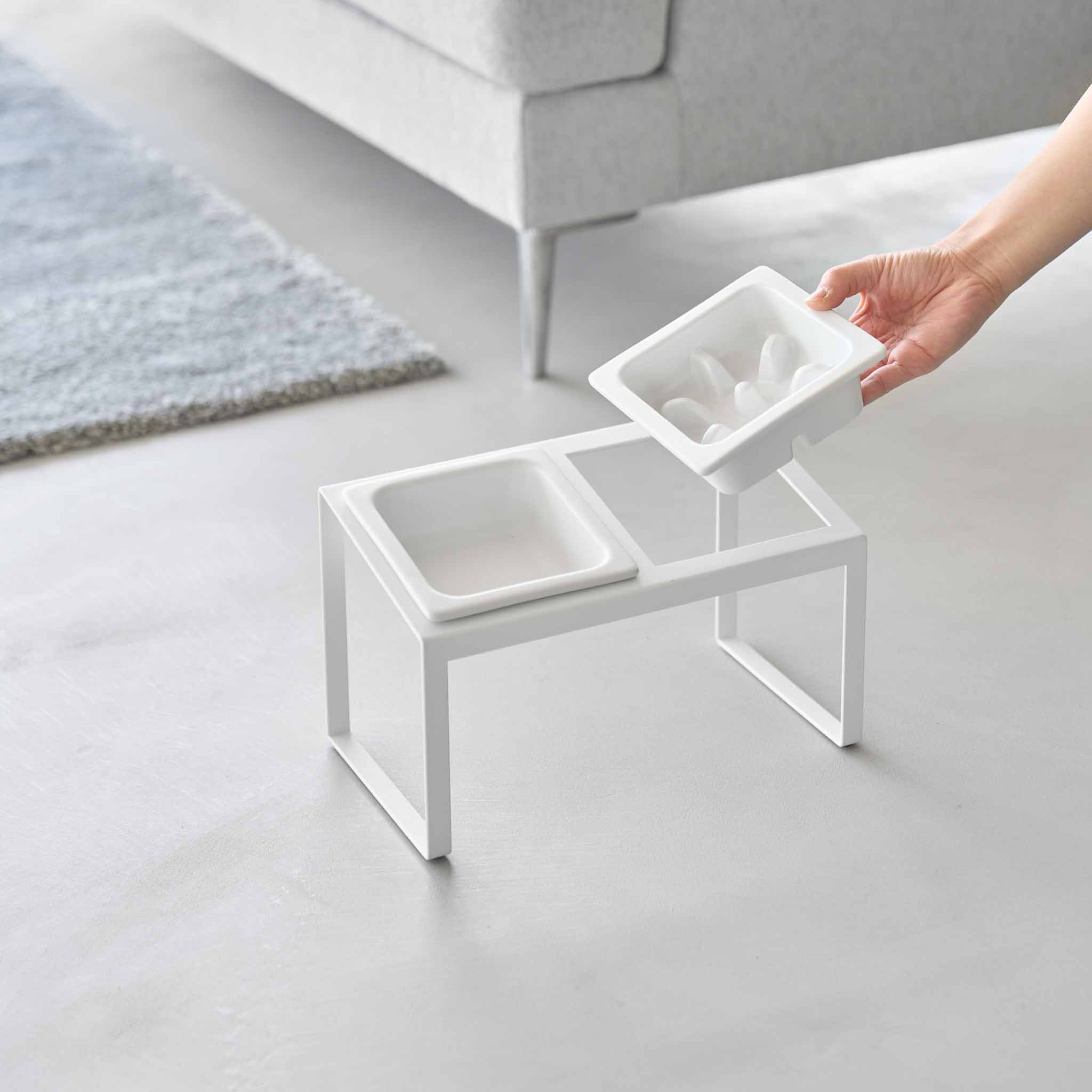 Angled Pet Food Bowls with Slow Feeder & Stand - Image 6