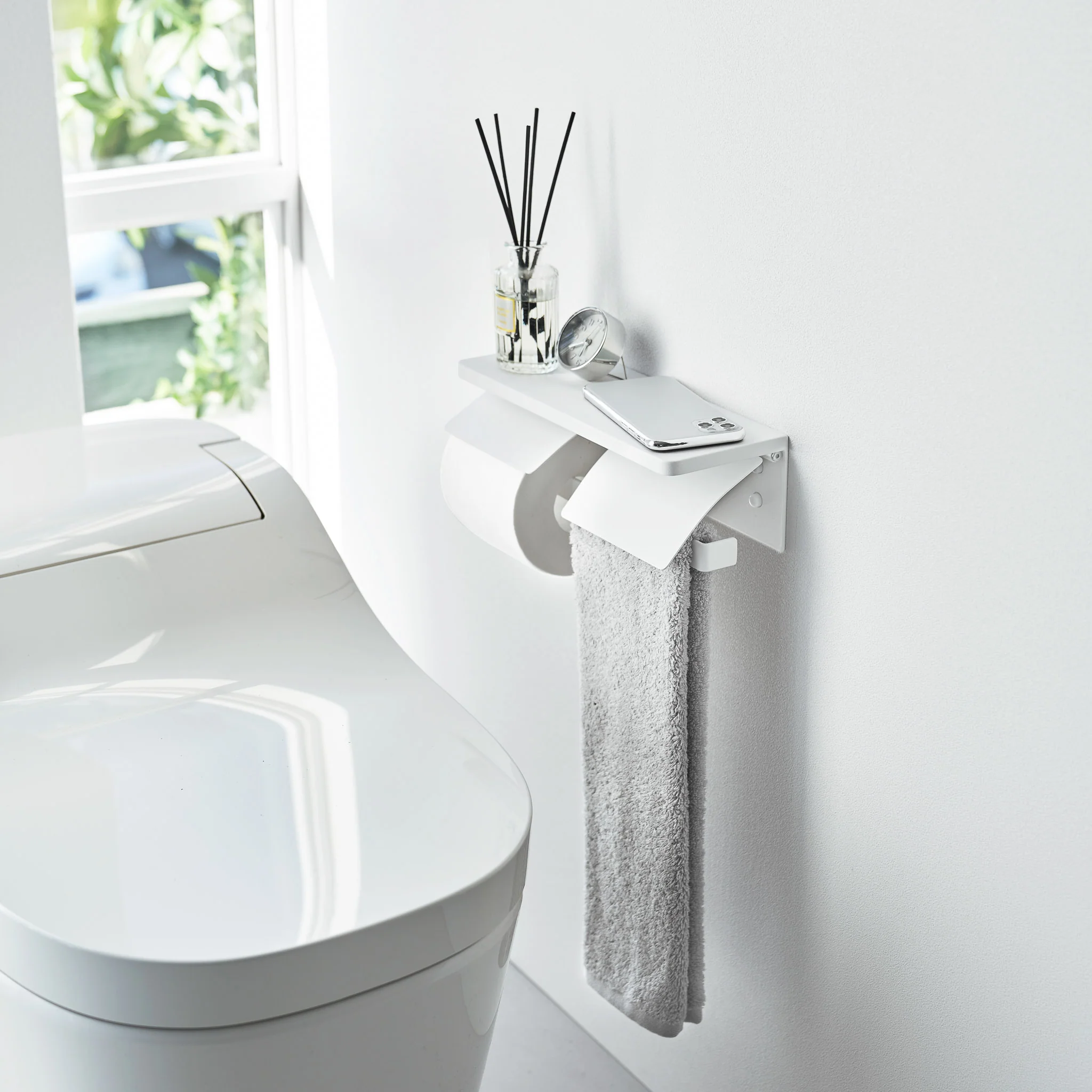 Wall-Mounted Double Toilet Paper Holder - Image 5