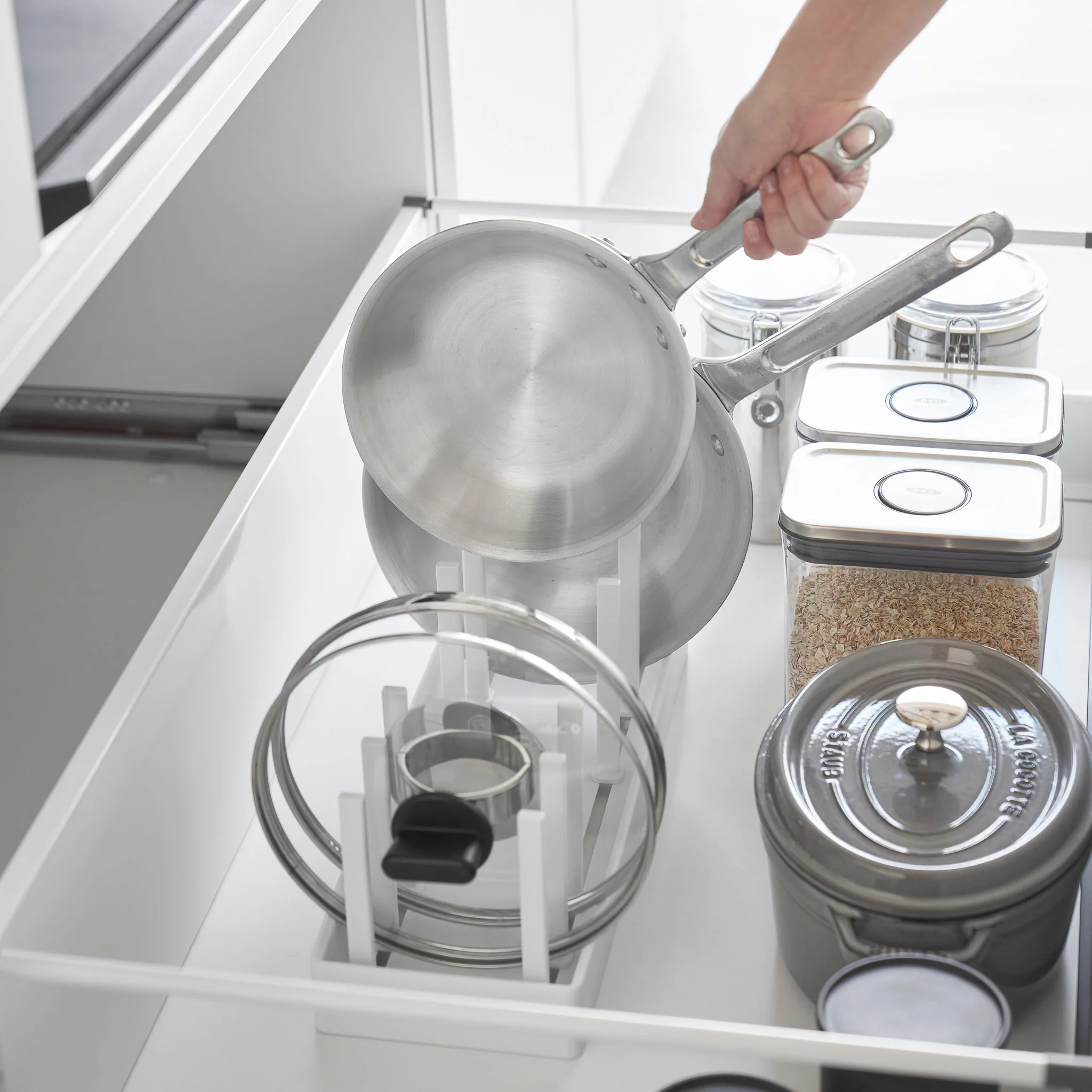 Adjustable Pot Lid & Pan Organizer - Image 4