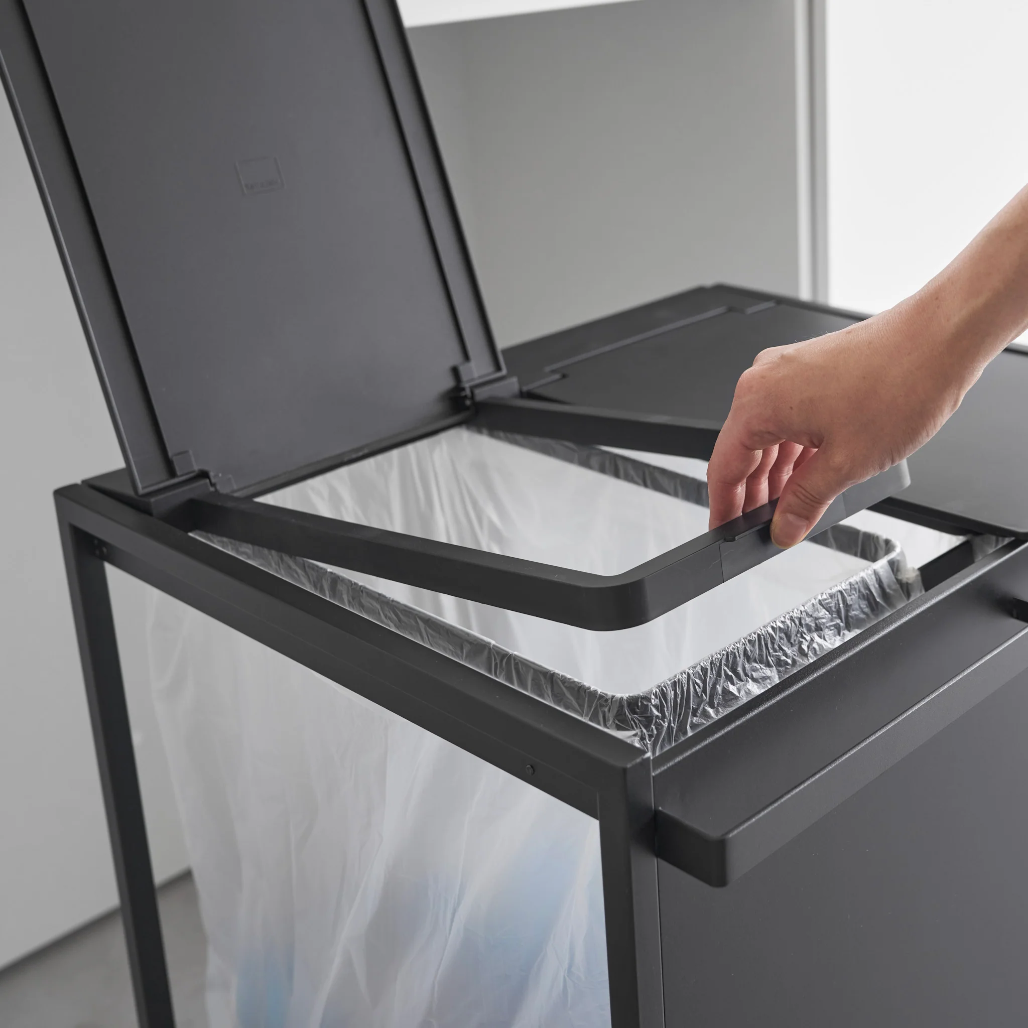 2-Compartment Trash Can with Casters - Image 23