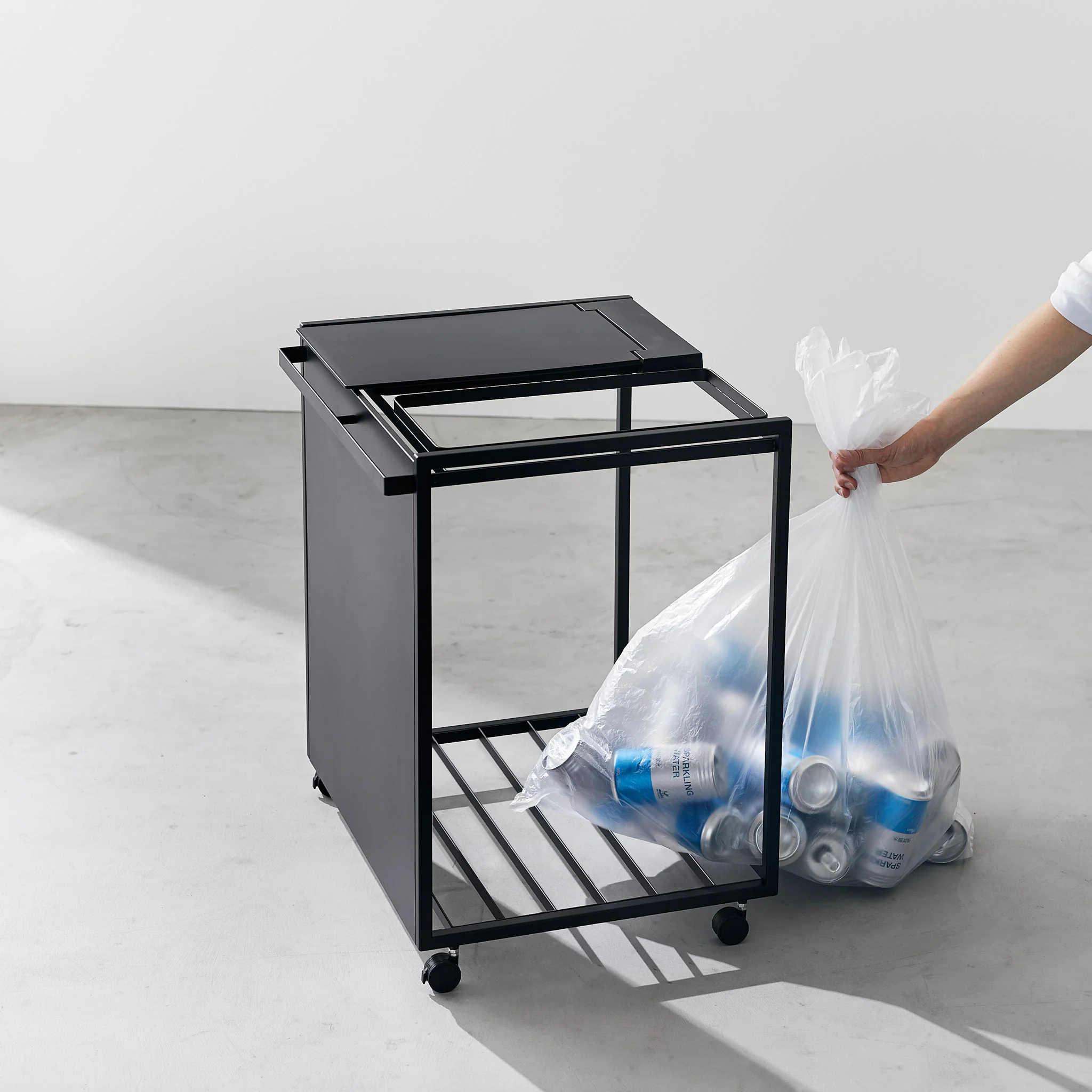 2-Compartment Trash Can with Casters - Image 25