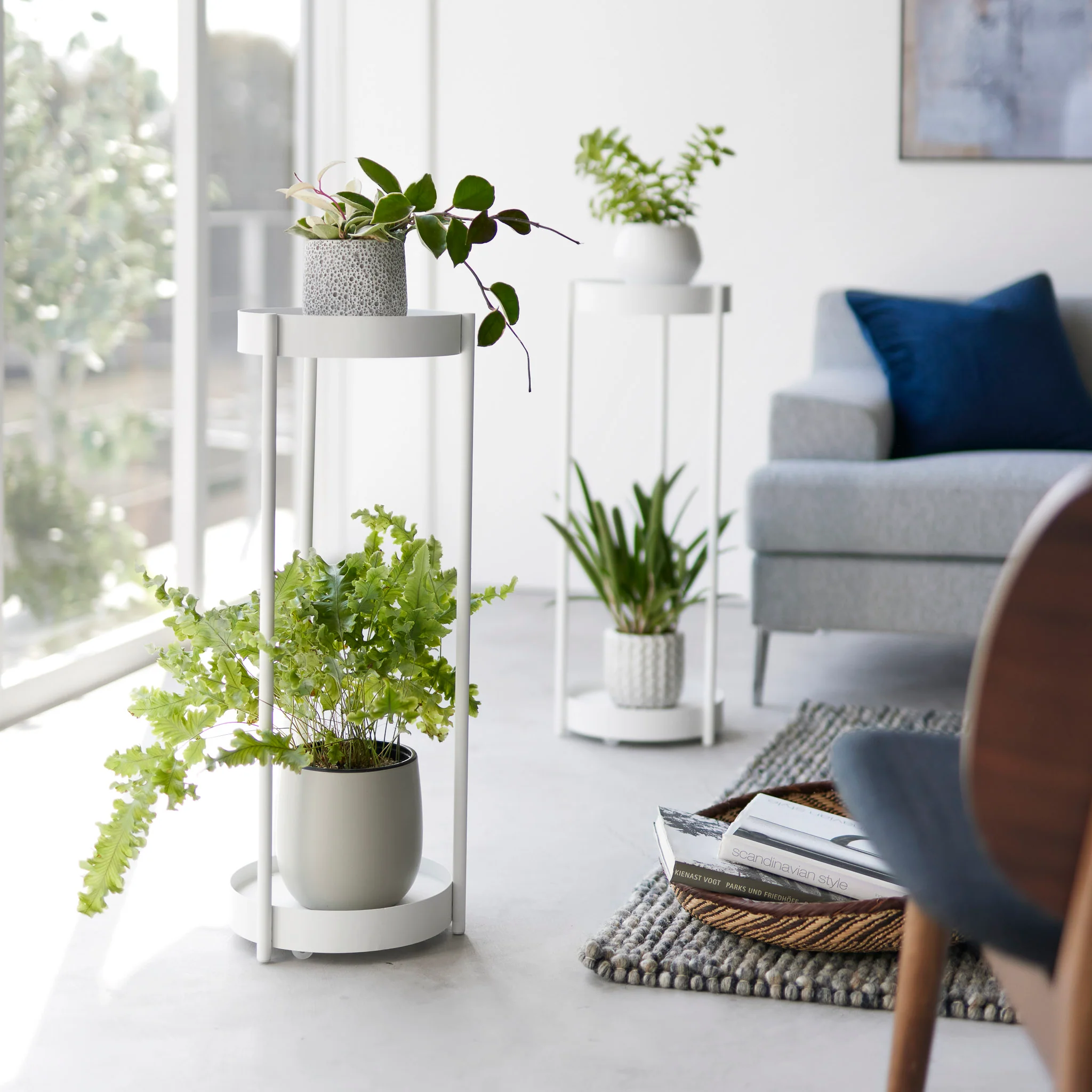 2-Tiered Plant Stand with Casters - Image 8