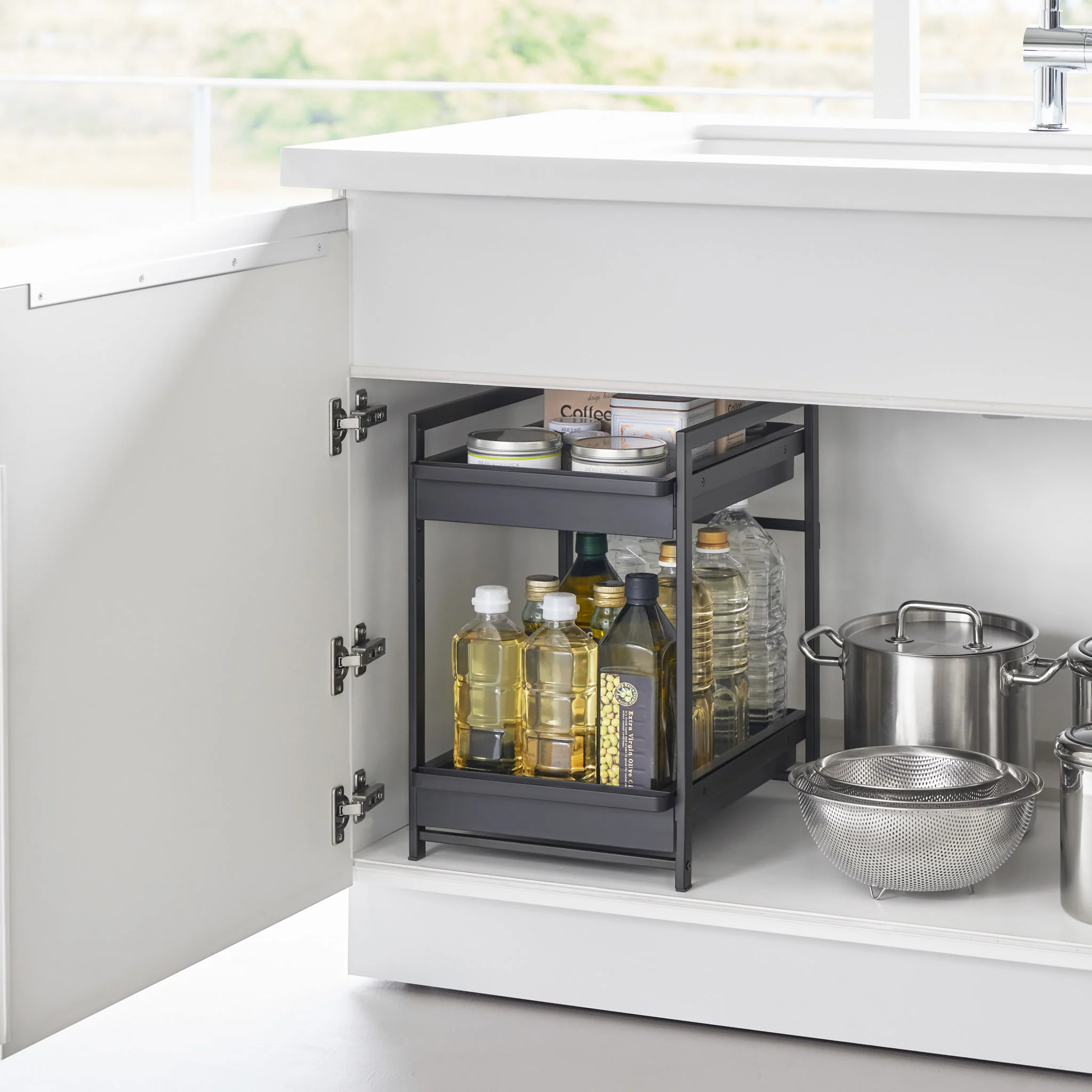 2-Tiered Sliding Under-Sink Organizer - Image 10