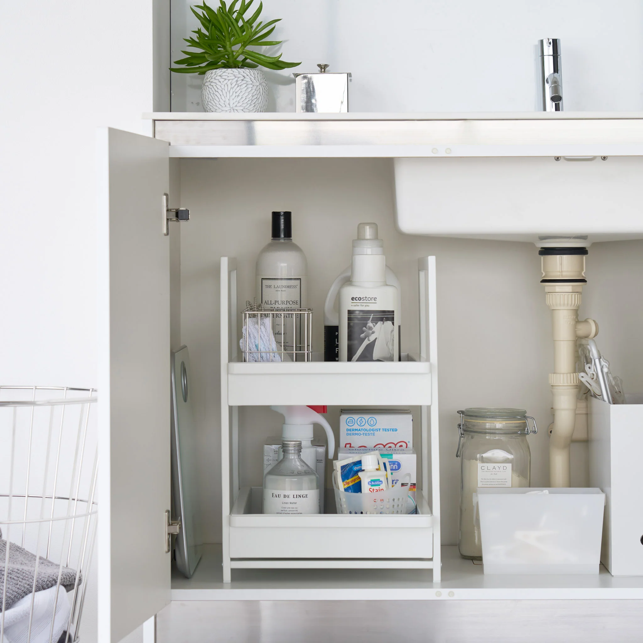 2-Tiered Sliding Under-Sink Organizer - Image 6