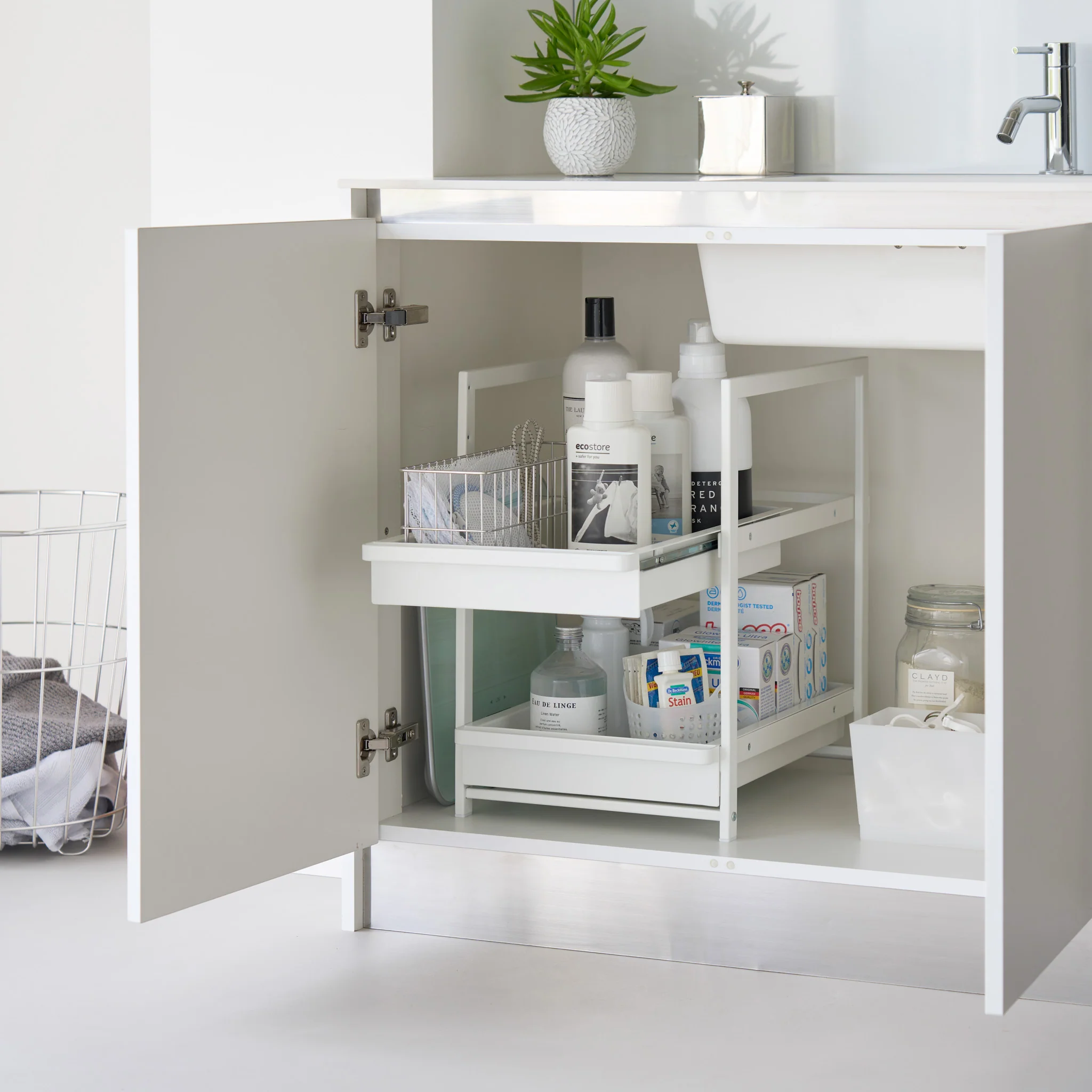 2-Tiered Sliding Under-Sink Organizer - Image 7