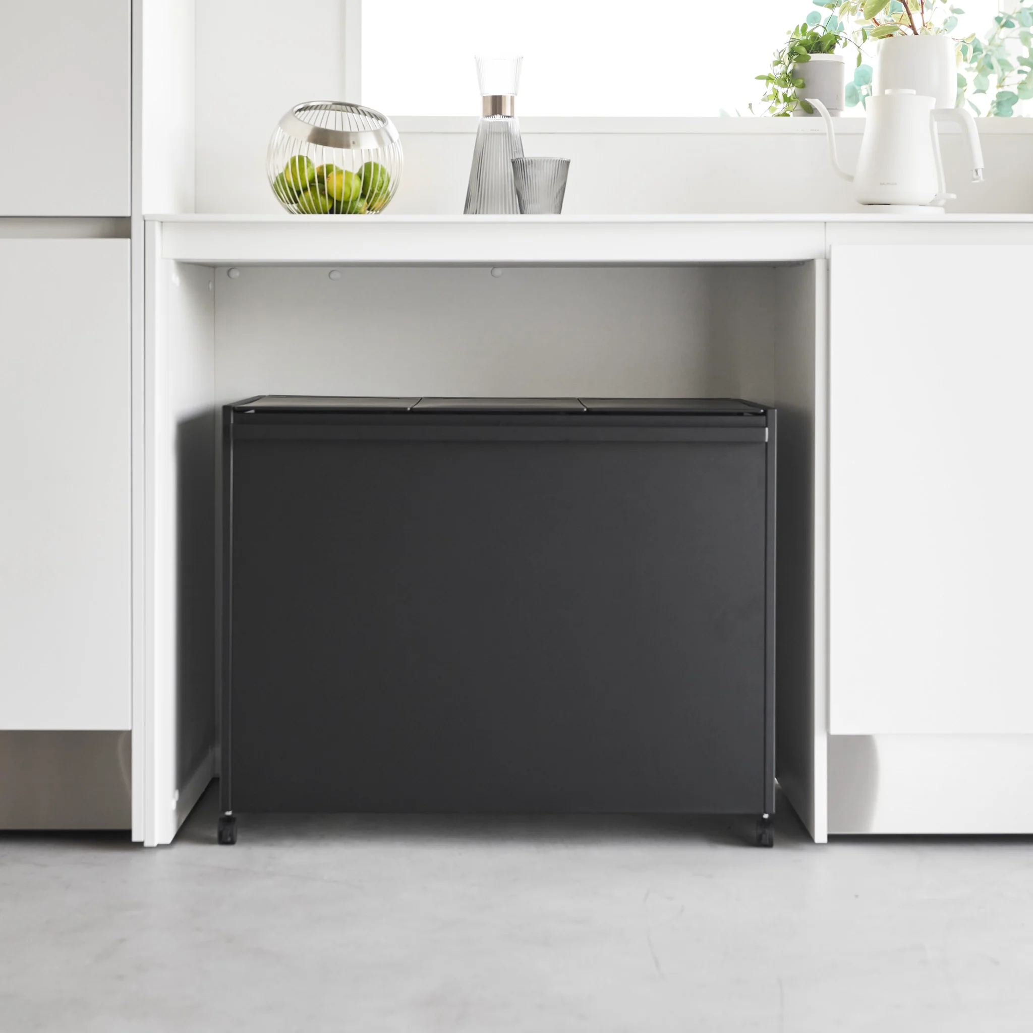 3-Compartment Trash Can with Casters - Image 19