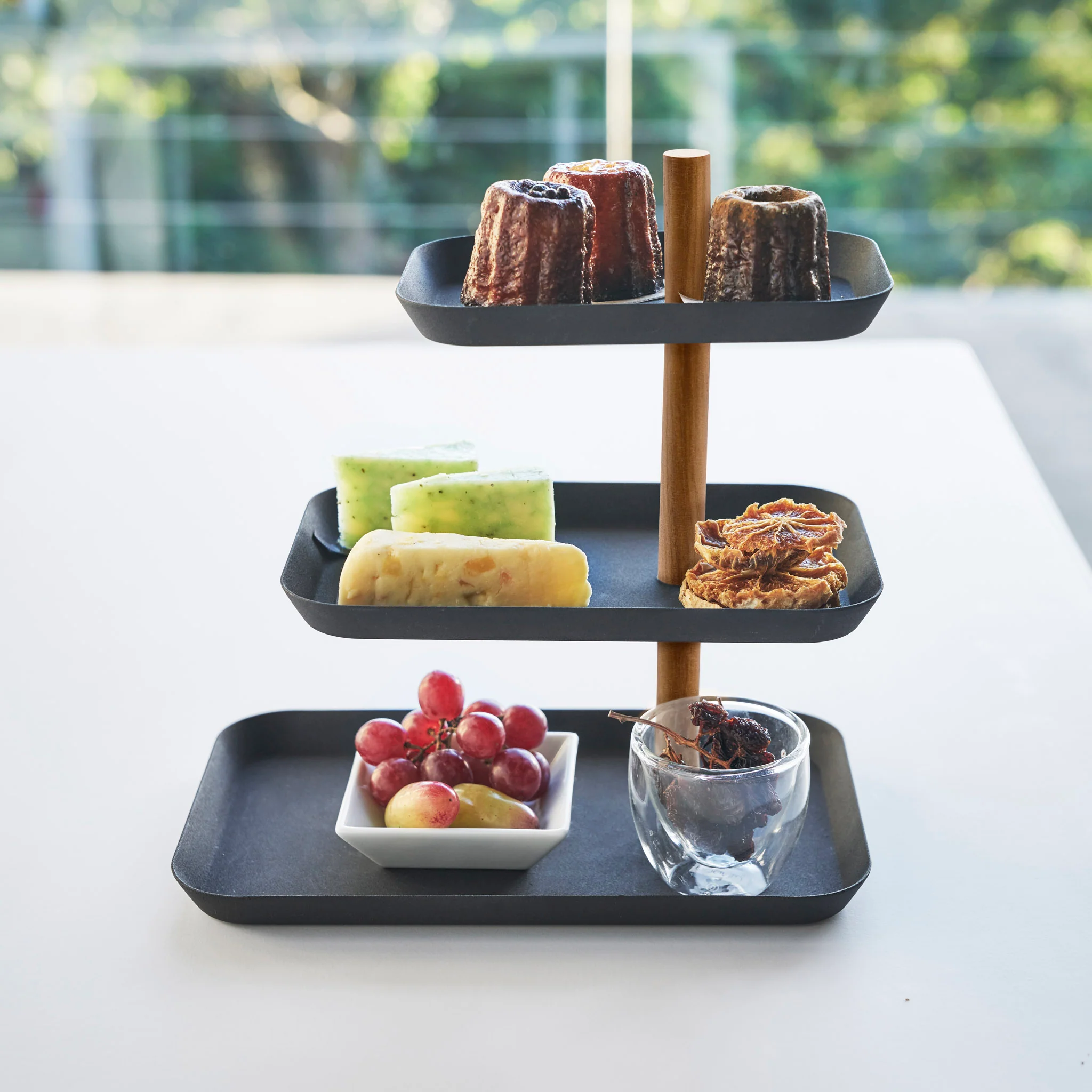 3-Tiered Accessory Stand with Rotatable Trays - Image 12
