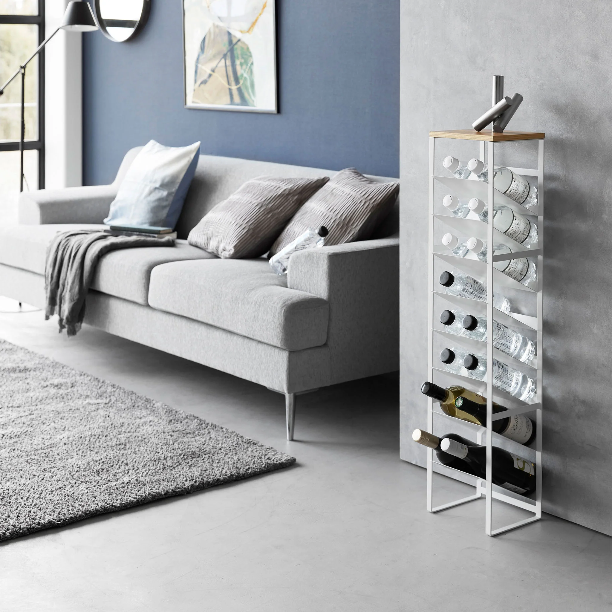 8-Tiered Wood-Top Bottle Rack - Image 2