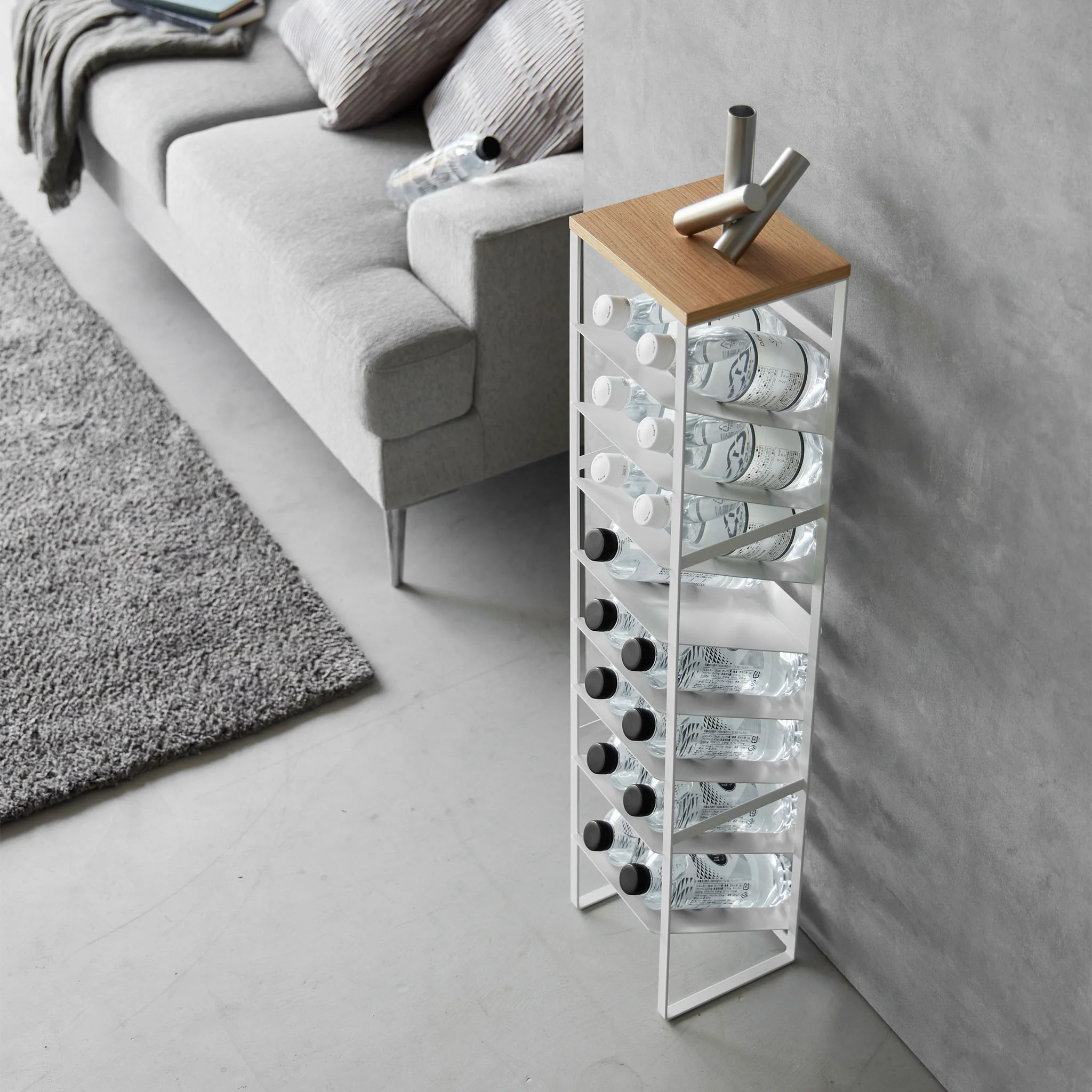 8-Tiered Wood-Top Bottle Rack - Image 5