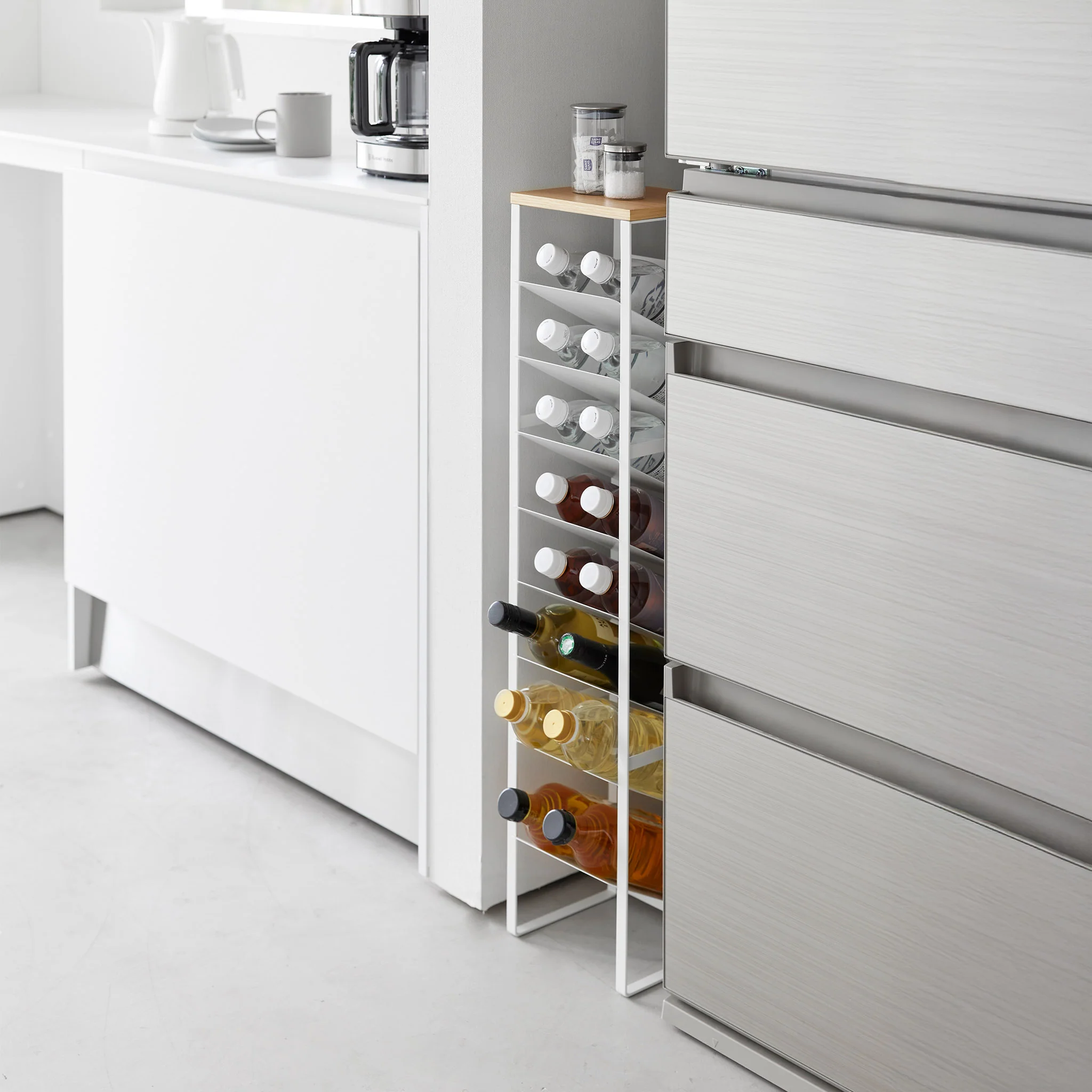 8-Tiered Wood-Top Bottle Rack - Image 7