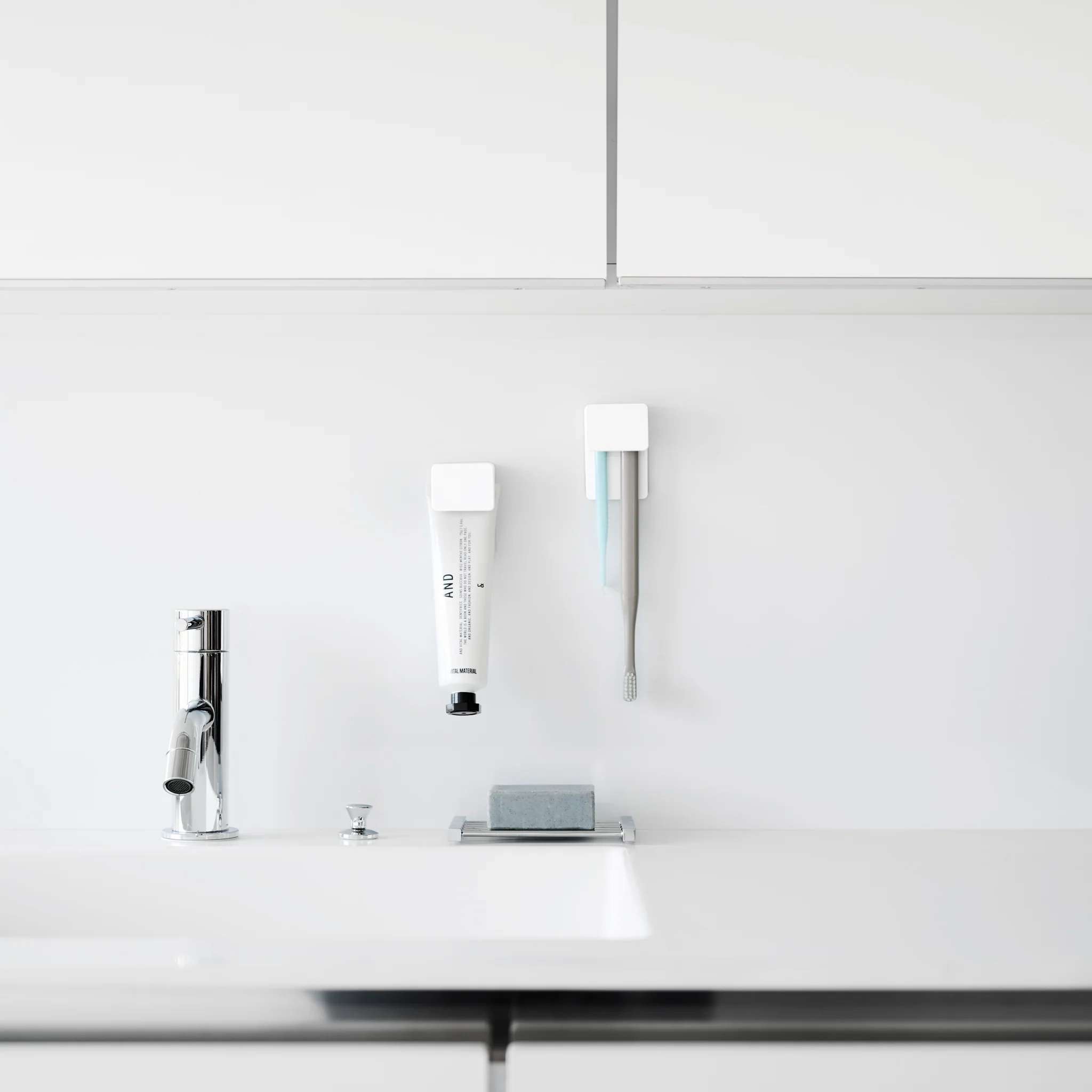 Film Hook Self-Adhesive Toothbrush & Toothpaste Holder (Set of 2) - Image 3
