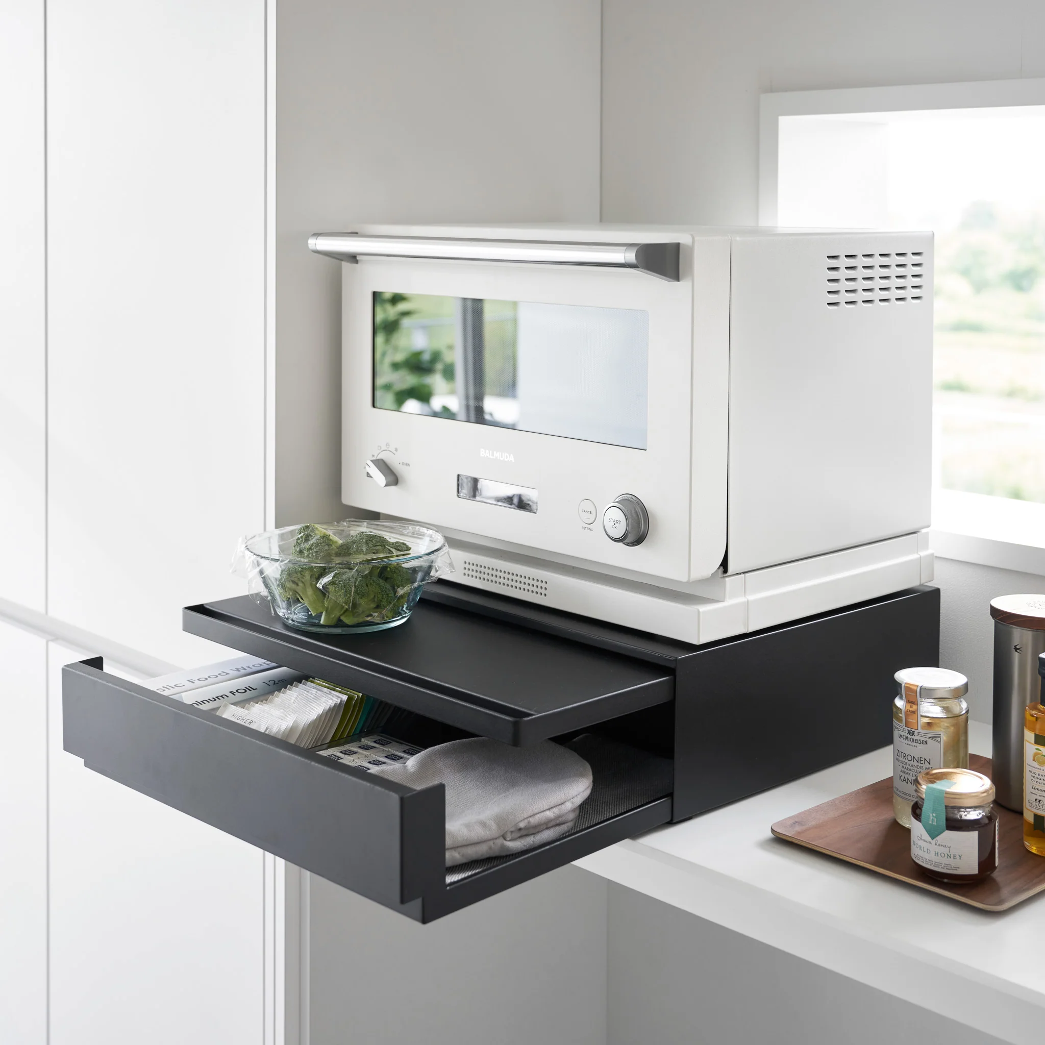 Sliding Countertop Tray with Drawer - Image 10