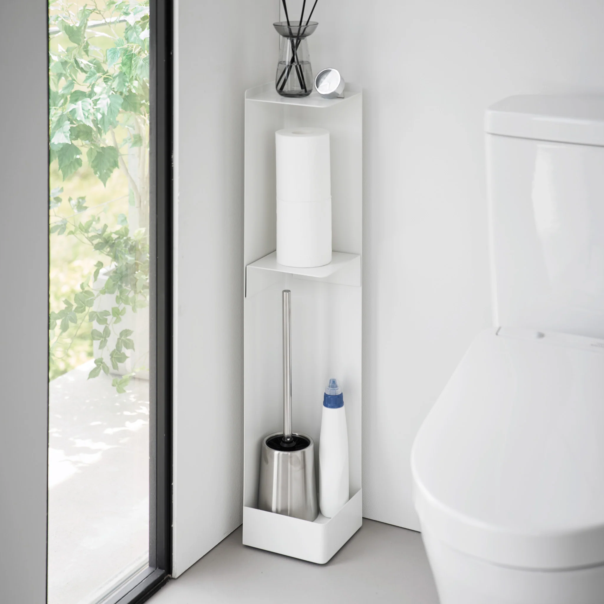 Slim Toilet Paper Stocker with Casters - Image 3