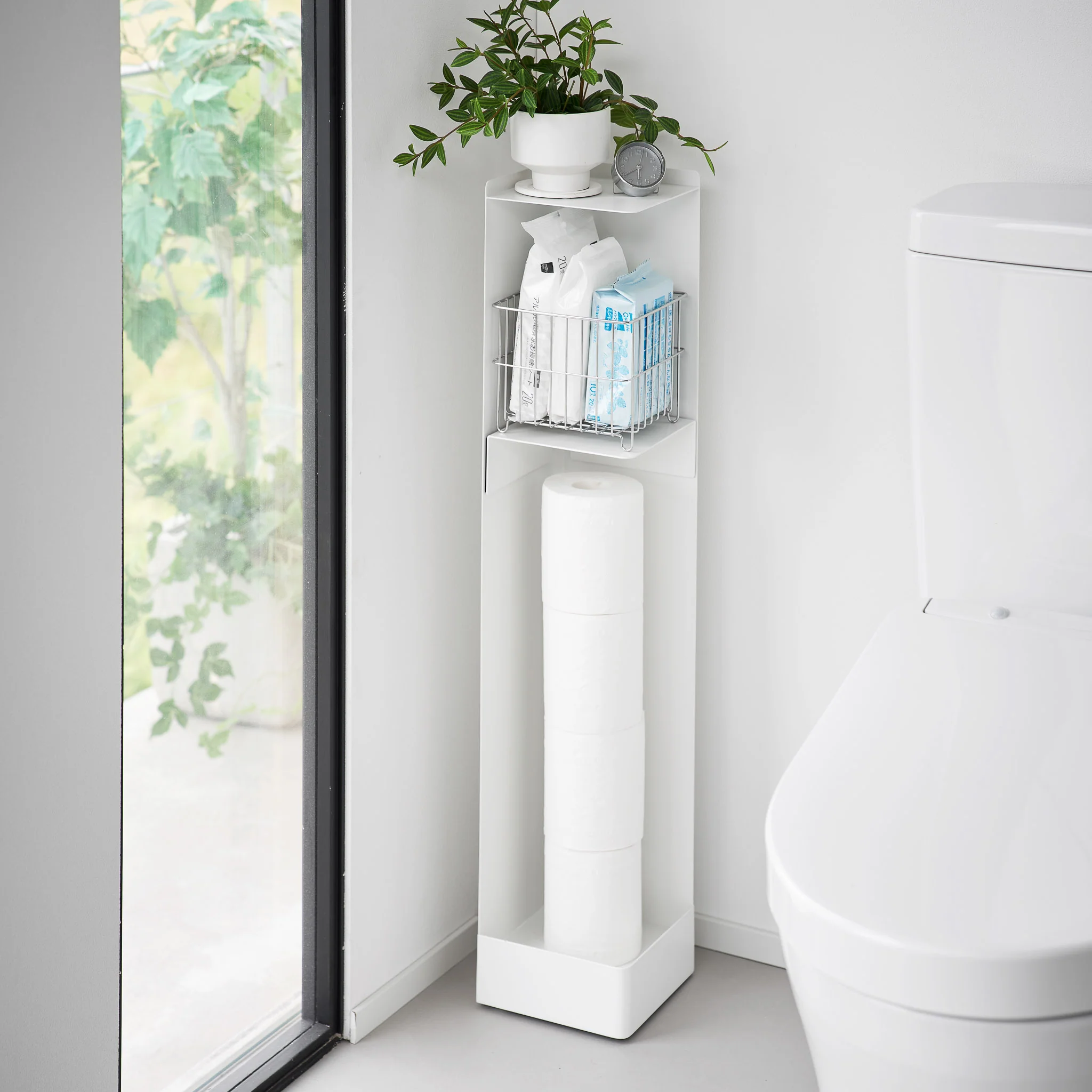 Slim Toilet Paper Stocker with Casters - Image 4