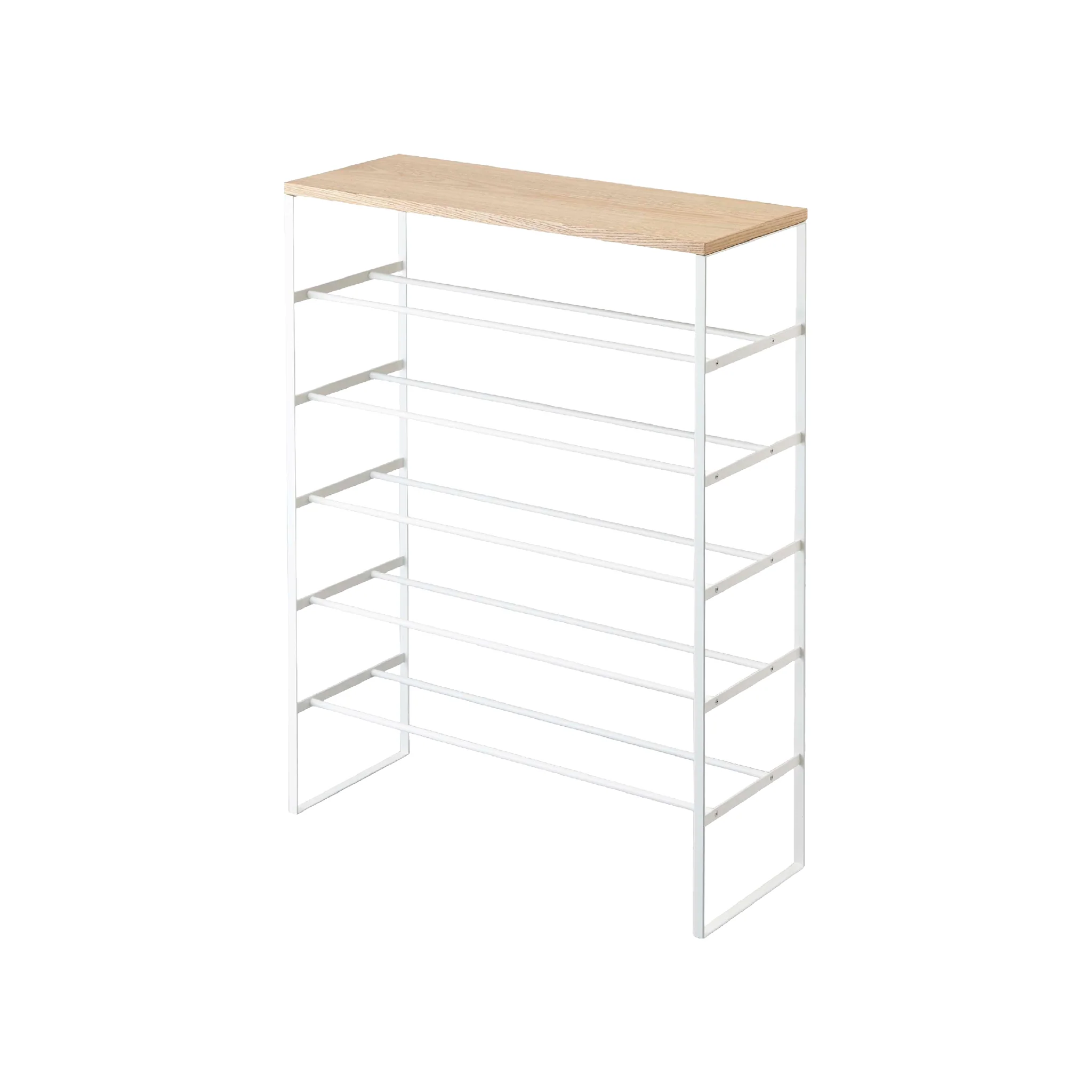 6-Tiered Wood-Top Shoe Rack - Image 7