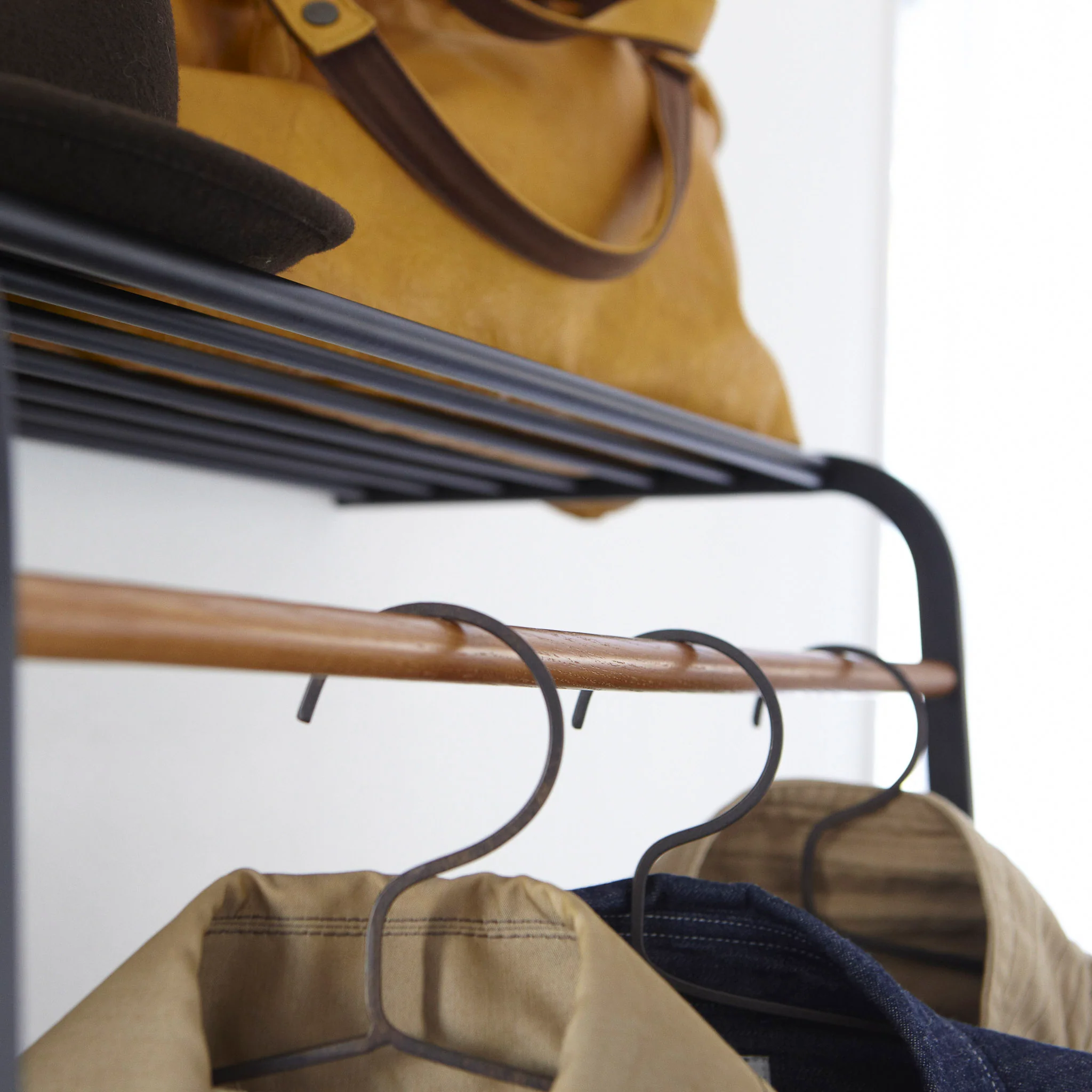 Leaning Coat Rack with Shelf - Image 8