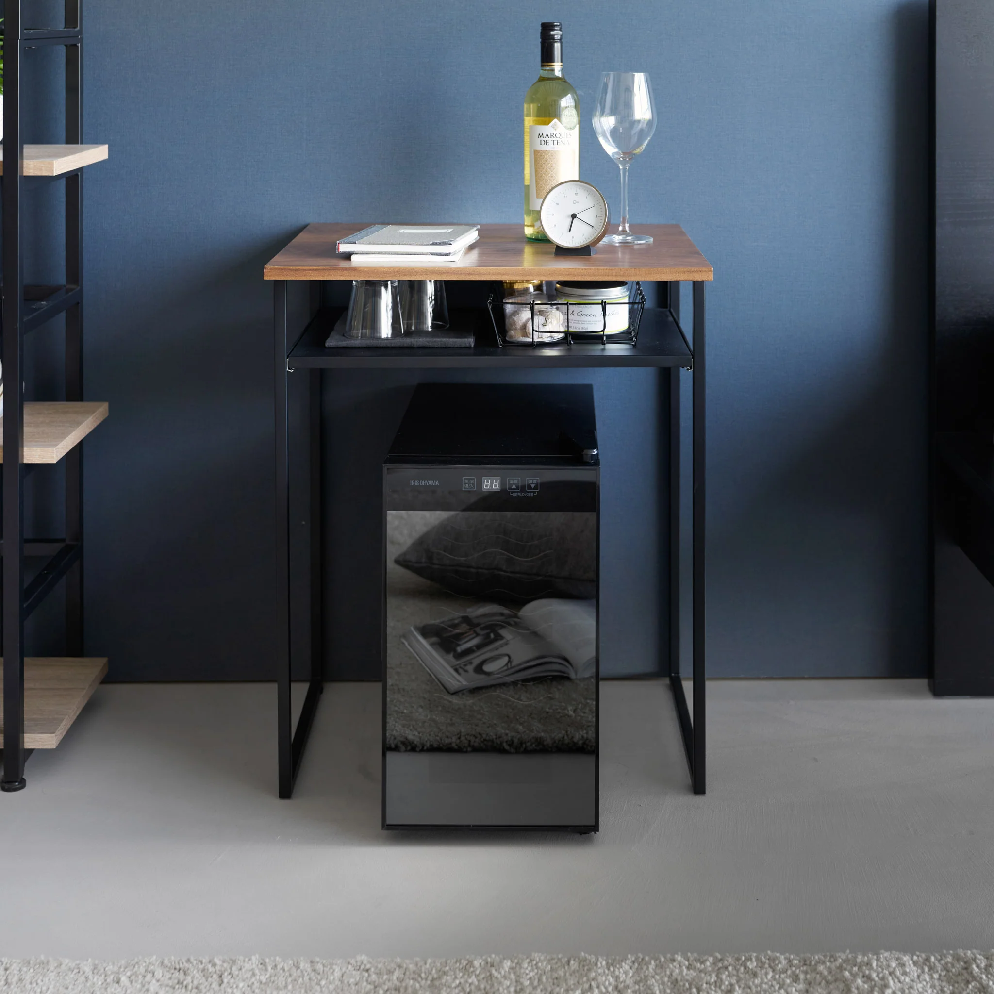 Wood-Top Table with Sliding Shelf - Image 12