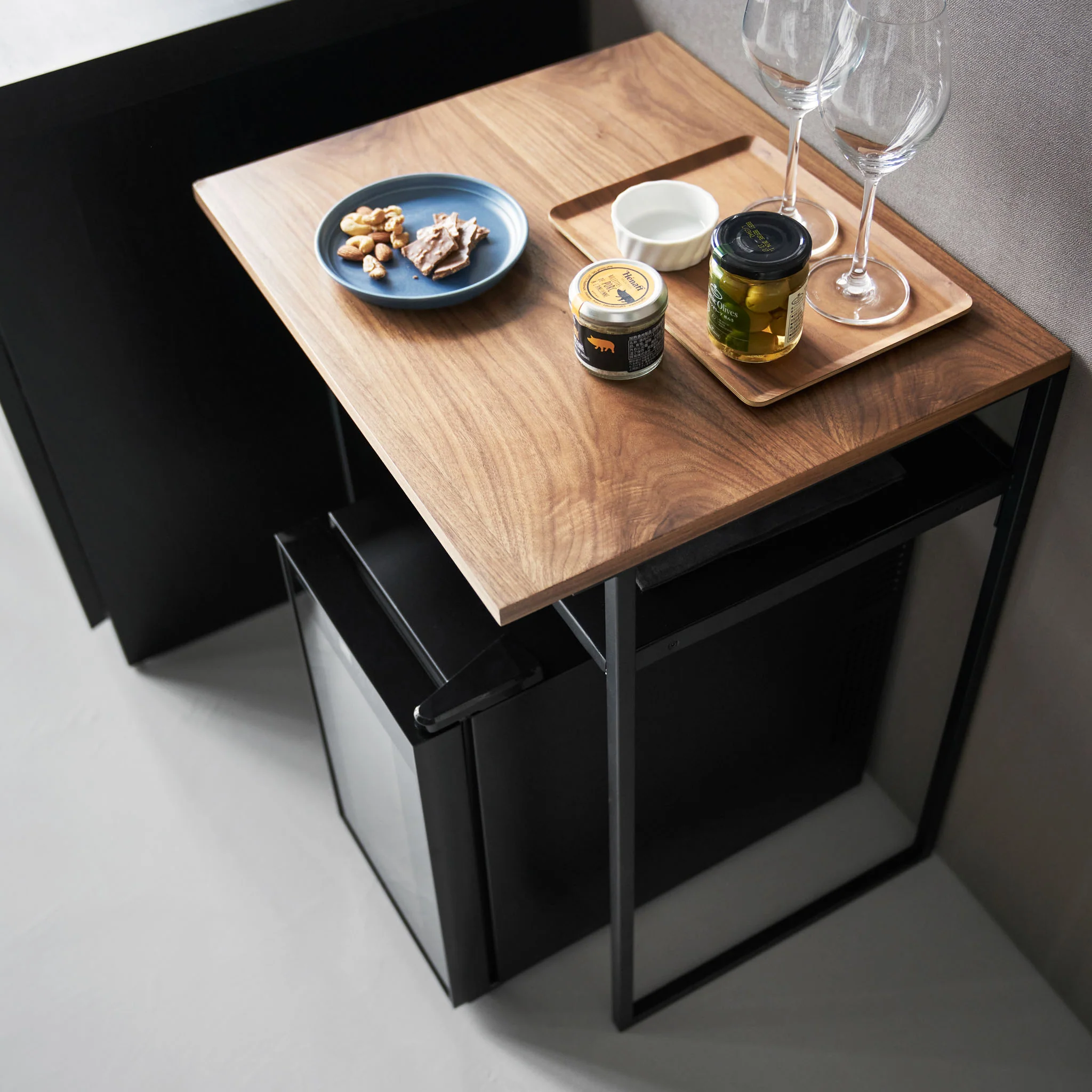 Wood-Top Table with Sliding Shelf - Image 14